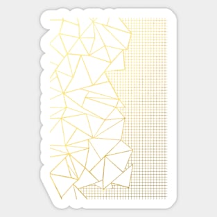 Ab Outline Grid Gold and Black Sticker